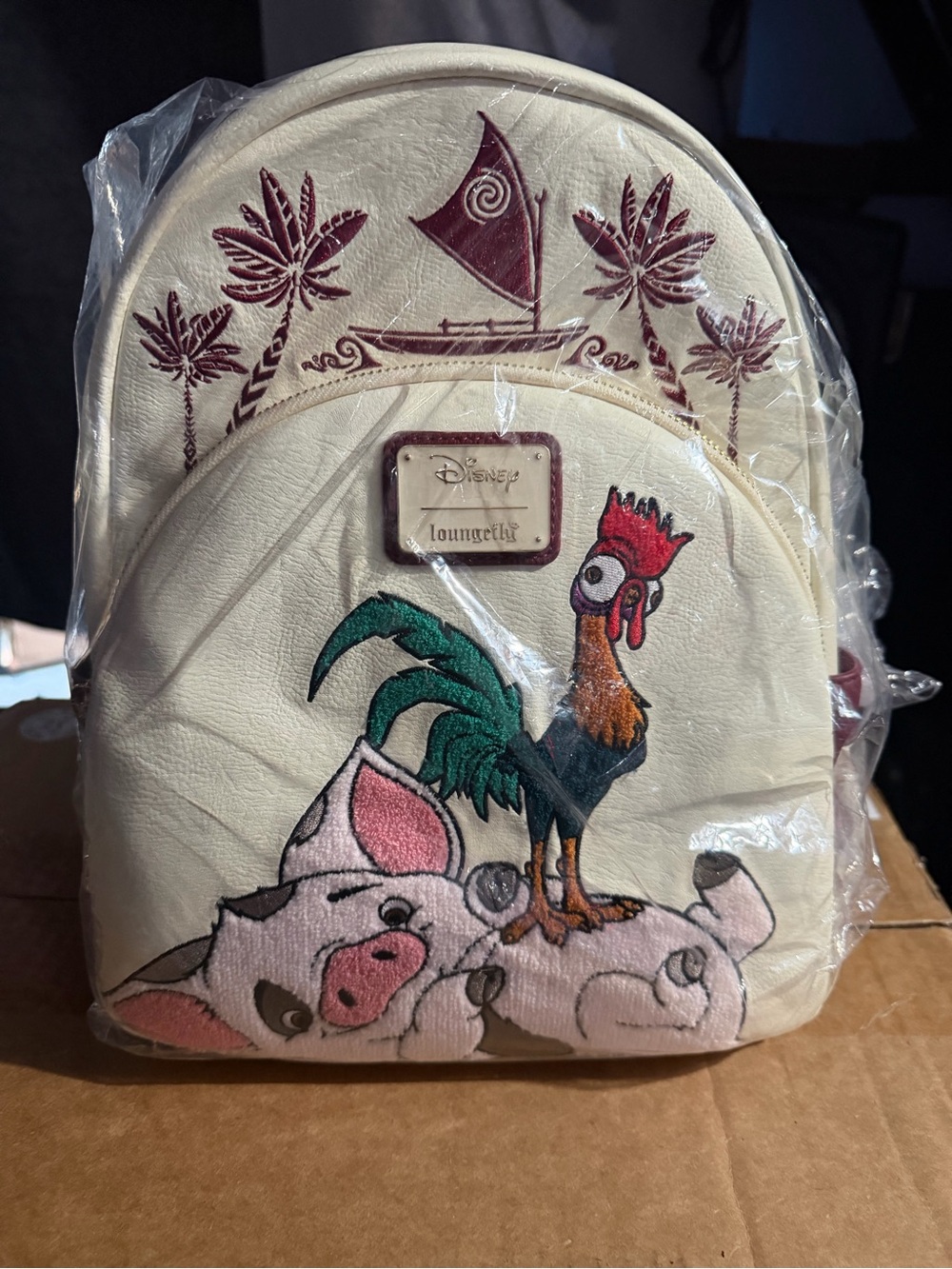 Loungefly Disney Moana Pua & Hei Hei Cream Backpack